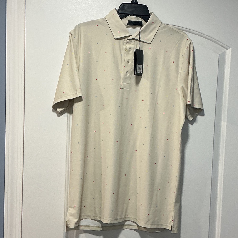 G/Fore Men's Cream Golf Polo Shirt